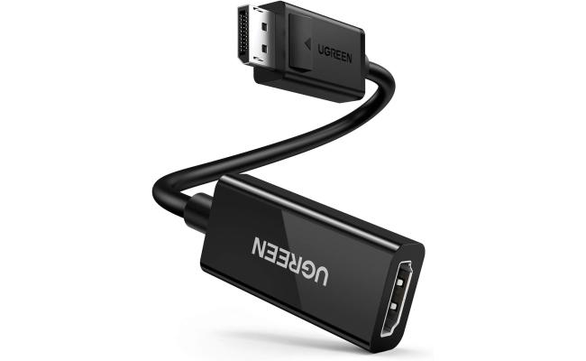 UGREEN DisplayPort to HDMI Adapter 1080P@60Hz DP to HDMI Male to Female Converter Video Display Cord Compatible with AMD NVIDIA Dell HP PC Laptop HDTV Monitor Projector Computer