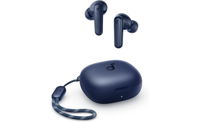 Anker Soundcore R50i True Wireless Earbuds, 10mm Drivers with Big Bass, Bluetooth 5.3, 30H Long Playtime, Water-Resistant, 2 Mics for AI Clear Calls, 22 Preset EQs, Customization via App (Blue)
