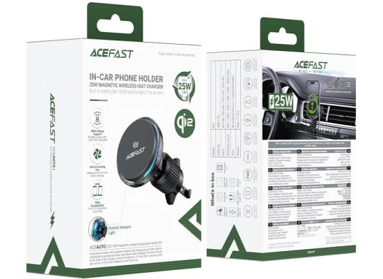 ACEFAST D61 Qi2 25W Magnetic Car Mount Fast Charging Wireless Charger Holder for iPhone 17 16 Pro Max Air Vent Clip for Samsung product thumbnail 2