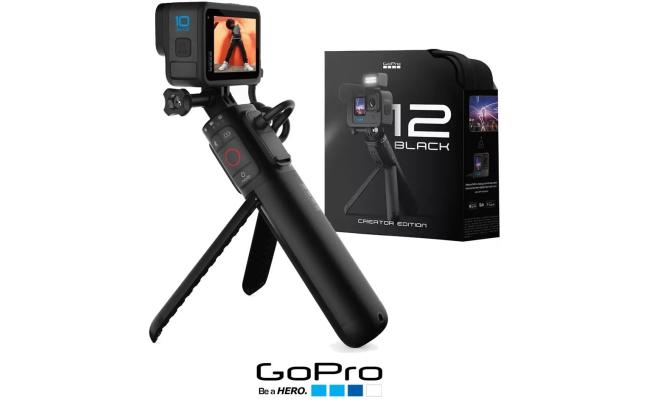 GoPro HERO12 Black Creator Edition - Includes HERO12 Black , Volta (Battery Grip, Tripod, Remote), Media Mod, Light Mod, Enduro Battery, and Carrying Case