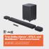 JBL BAR 1000 7.1.4-CH Soundbar with Speakers & Wireless Subwoofer, BT 5.0/ USB, Wi-Fi with AirPlay, DTS X & Multibeam, 880W Output Power, HDMI eARC with 4K Pass, Black