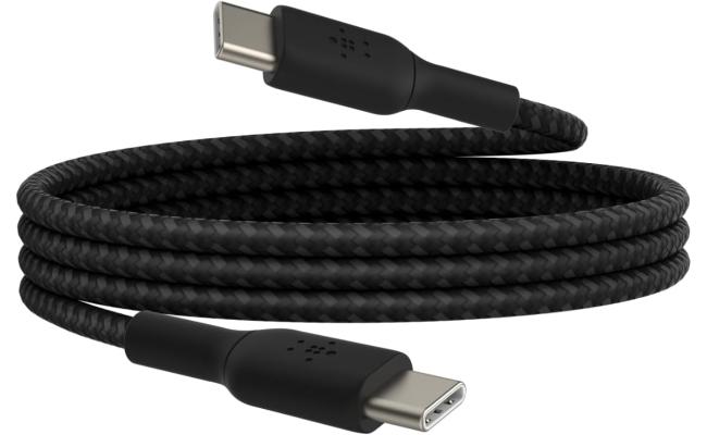 Belkin BoostCharge Braided USB-C to USB-C Cable (1M/3.3ft) for iPhone 16, iPhone 16 Pro, iPhone 16 Pro Max, Galaxy S25, S24, Note, Pixel 9 & 8, iPad Pro, Nintendo Switch 2 & More - Black