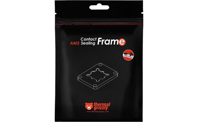 Thermal Grizzly AM5 Contact Sealing Frame - Contact Frame & CPU Guard Combination - Optimizes Contact Pressure Points & Protects Components - for AMD Ryzen 7000 CPUs - Including Aeronaut 1g