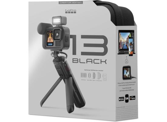 GoPro HERO13 Black Creator Edition - Includes HERO13 Black, Volta (Battery Grip, Tripod, Remote), Media Mod, Light Mod, Enduro Battery, Magnetic Latch Mount and Carrying Case