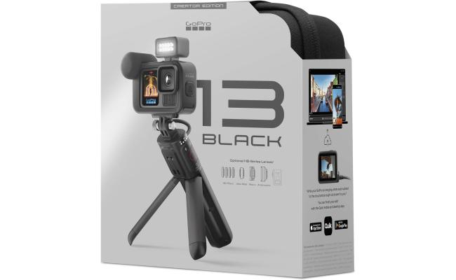 GoPro HERO13 Black Creator Edition - Includes HERO13 Black, Volta (Battery Grip, Tripod, Remote), Media Mod, Light Mod, Enduro Battery, Magnetic Latch Mount and Carrying Case