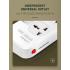 LDNIO SC4408C Overload Protector Electric Extension Socket Universal Plug Type Power Strip with 4 USB Ports Socket - White