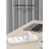 LDNIO SC4408C Overload Protector Electric Extension Socket Universal Plug Type Power Strip with 4 USB Ports Socket - White
