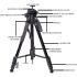 Jmary KP-2254 Professional Aluminium Tripod Monopod for All DSLR Cameras Max Load capacity - 4kgs, Max Height - 1650mm