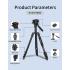 Jmary Professional 2 in 1 Tripod & Monopod KT285+NB50 with Fluid Hydraulic Head, Adjustable Height MAX. 175cm, Compact Foldable 44.5cm, Heavy Duty Stable Stand - Black
