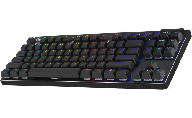 Logitech G PRO X TKL LIGHTSPEED Wireless Gaming Keyboard, Ultra-Portable Tenkeyless Design, Lightsync RGB Backlit, PBT Keycaps, Tactile Switches (GX Brown), BT/USB, US INTL Layout, Black