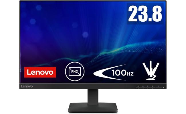 Lenovo L24-4E IPS 24" Full HD 99% sRGB 100Hz Eyesafe & Low Blue Light w/ VGA & HDMI Interface - Black