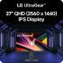LG UltraGear 27G610A 27" IPS 2K 200Hz 1ms HDR10 & sRGB 99% FreeSync™ Premium Adjustable Stand w/ 2x HDMI, DisplayPort - Black