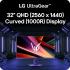 LG UltraGear 32G600A G6 32" Curved 1000R 2K QHD 180Hz 1ms HDR 10 sRGB 99% AMD FreeSync Borderless Design w/2x HDMI 1x Display Port - Black