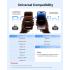BOYA mini 2-01 (Type-C & Lightning) Wireless Microphone for iPhone & Android, AI Noise Cancellation,App Control, 48k Hz/24 Bit, 30H Battery Life with Charging Case,Lapel Microphone Wireless for Video Recording Vlog Streaming , Silver