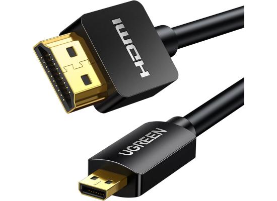 UGREEN Micro HDMI to HDMI Cable Adapter 4K 60Hz Ethernet Audio Return Channel Compatible with GoPro Hero 7/6 Raspberry Pi 5 Retroid Pocket 3+/3 Yoga 3 B500 Camera Video Capture Card 3FT