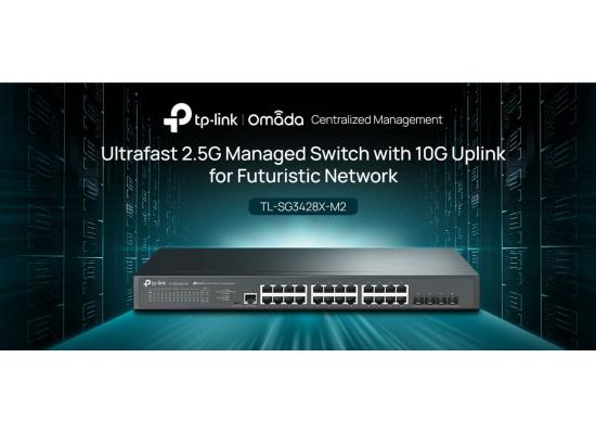 TP-Link JetStream TL-SG3428X-M2 | 24 Port Multi-Gigabit L2+ Managed Switch | 24 x 2.5 Gig Ethernet Ports, 4 x 10 Gig SFP+ Ports | 10 G Bandwidth | Support Omada SDN