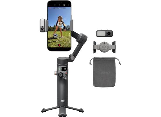 DJI Osmo Mobile 8 Gimbal Stabilizer for Phone, AI Native Tracking with Audio & Lighting, 360° Pan Rotation, Built-in Extension Rod & Tripod, 10h Battery, Extension Rod, Robust 3-Axis Stabilization