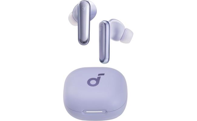 Anker Soundcore P40i Bluetooth Headphones, 11mm Drivers, Adaptive ANC, 6 Mics, AI Clear Calls, Wireless Charging Compatible, BT5.3, IPX5 Water-Resistant, up to 60H Playtime, Built-In Phone Stand - Purple