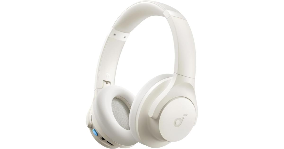 Anker Soundcore Q11i Wireless Over-Ear Bluetooth Headphones by Anker, Deep Bass, 60H Playtime, Hi-Res Audio, Detachable Ear Cushions, Multipoint Connection - White