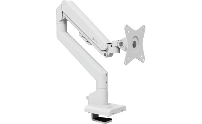 Arozzi Alzare Neo Gas Spring Single Monitor Arm Support up to 9KG 360° Screen Rotation Adjustable Height & Full Motion - White