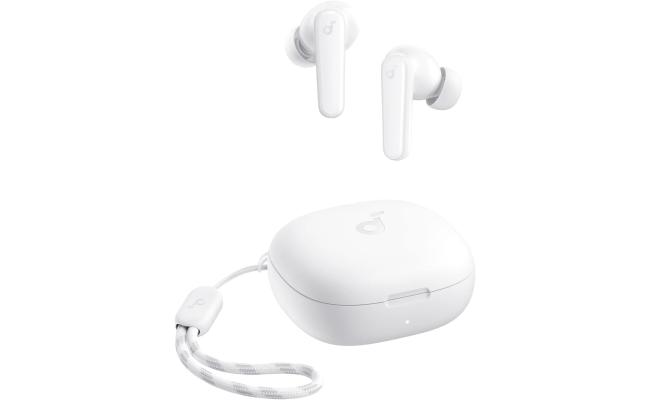 Anker Soundcore R50i True Wireless Earbuds, 10mm Drivers with Big Bass, Bluetooth 5.3, 30H Long Playtime, Water-Resistant, 2 Mics for AI Clear Calls, 22 Preset EQs, Customization via App (White)