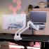 Arozzi Alzare Neo Duo Gas Spring Dual Monitor Arm Support up to 9KG 360° Screen Rotation Adjustable Height & Full Motion - White