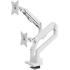 Arozzi Alzare Neo Duo Gas Spring Dual Monitor Arm Support up to 9KG 360° Screen Rotation Adjustable Height & Full Motion - White