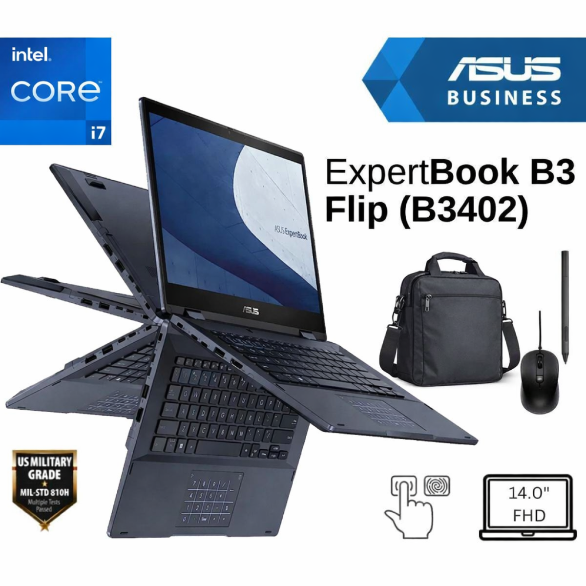 Asus ExpertBook B3 Flip (2024) B3402FVA Intel 13Gen Intel Core i7