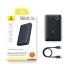 Baseus EnerFill FP11 10000mAh 15W Fast Charging Power Bank with Dual USB-A and Type-C Output , Air-Travel Friendly Design, Multiple Safety Protections - Black