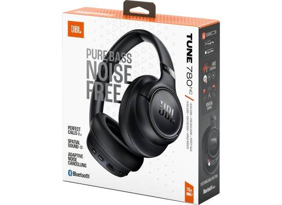 JBL Tune 780 NC Wireless Over-Ear Bluetooth Headphones with Adaptive Noise-Cancelling Technology, Smart Ambient, 76-Hour Battery Life and Google Fast Pair/Microsoft Swift Pair, Black