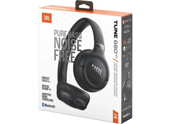 JBL Tune 680 NC Wireless On-Ear Bluetooth Headphones with Adaptive Noise-Cancelling Technology, Smart Ambient, 76-Hour Battery Life and Google Fast Pair/Microsoft Swift Pair, Black