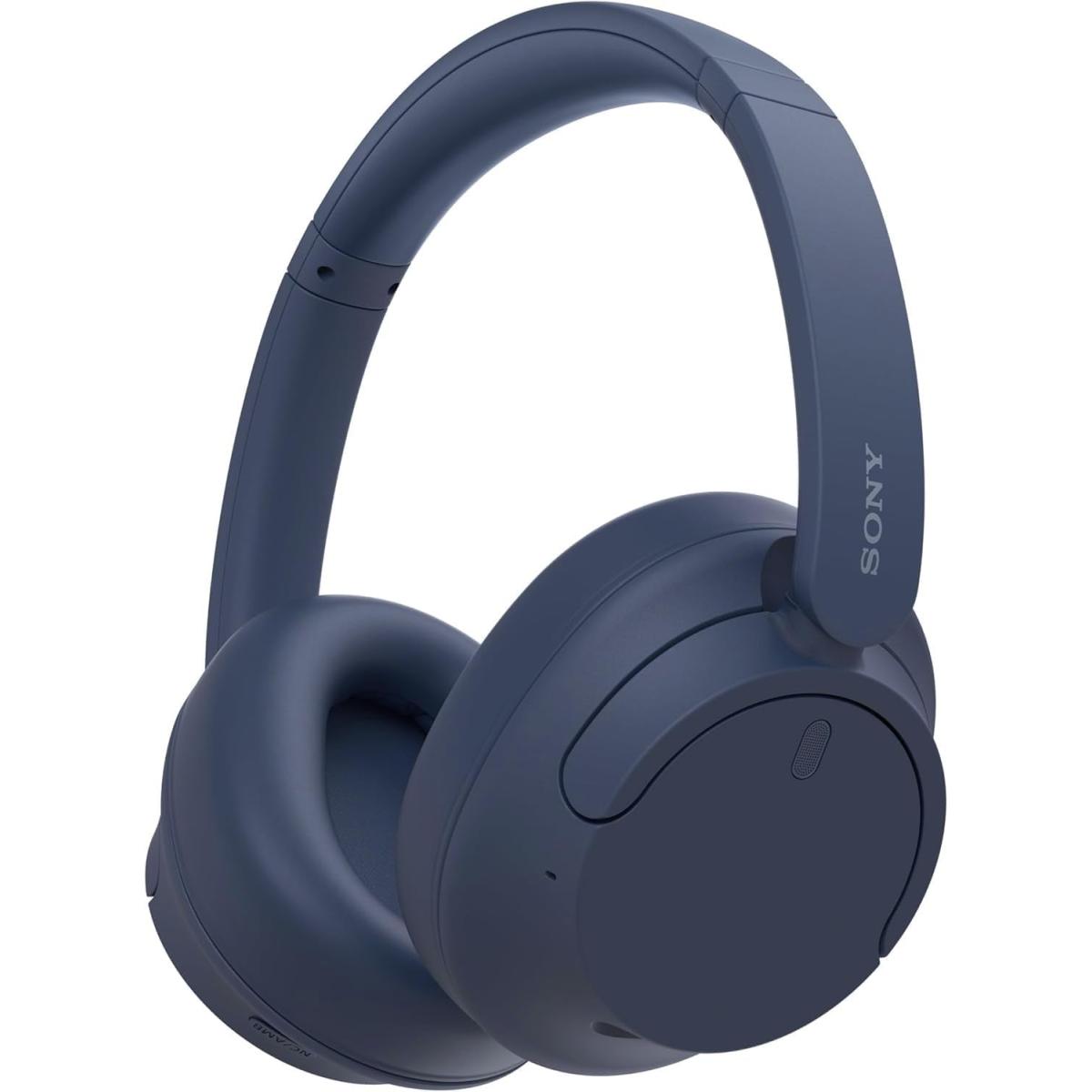Sony WH-CH720N Noise Canceling Wireless Headphones Bluetooth Over The Ear Headset with Microphone and Alexa Built-in, Blue