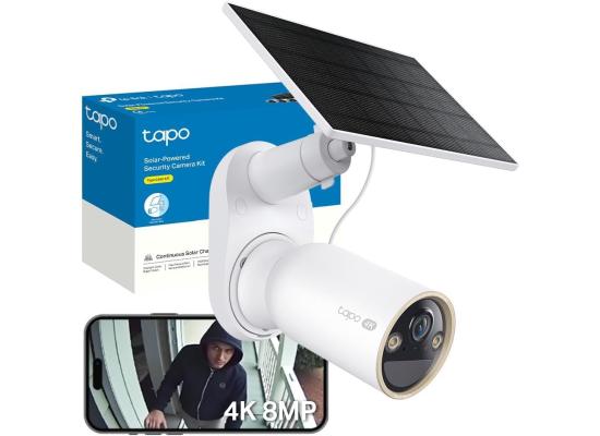 TP-Link Tapo C460 KIT 4K 8MP Battery Solar Security Camera Outdoor Wireless, CCTV, Ultra HD, No Monthly Fee, AI Detection, Two-way Talk, IP66, Starlight Colour Night Vision, Works with Alexa & Google