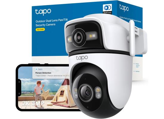 TP-Link Tapo C545D 2K 3MP Dual Lens Outdoor Camera,Security Camera with Smart Tracking,Smart AI Outdoor Camera,CCTV,Night Vision,IP66,2 Way Audio,No Hub,Alexa,Google Home,Flexible Storage,No Monthly fee