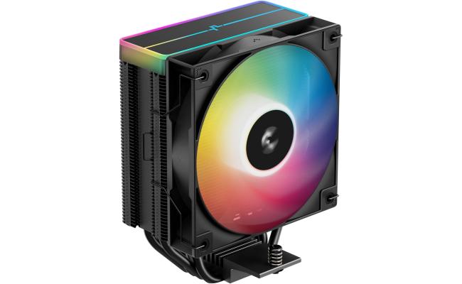 DeepCool AG400 BK ARGB V2 CPU Cooler, 2100 RPM Fan Speed, 75.89 CFM Fan Airflow, Hydro Bearing Type,Balanced Bidirectional Heat Pipe Technology, Black