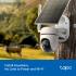 Tp-Link Tapo C615G KIT Solar-Powered Pan/Tilt 4G LTE Outdoor Security Camera, No Wi-Fi Needed, Superior 2K 3MP Visuals, 360° AI Tracking, No Monthly Fee, AI Detection, Color Night Vision, Secure Local & Cloud Storage