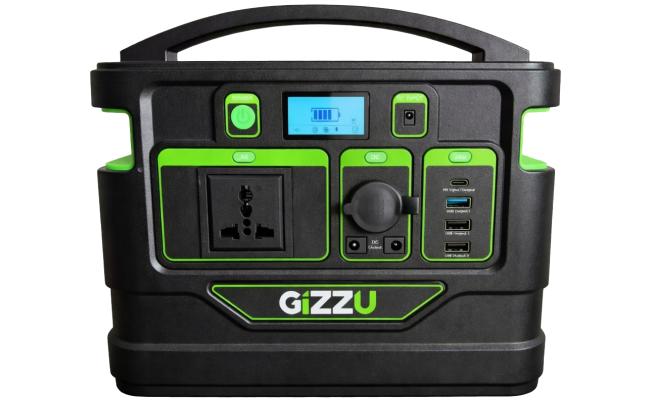 Gizzu GPS500 518Wh Portable Power Station Lithium-Ion Battery Rugged Design Supports Solar Charging Short-Circuit ,Over-Current, Over-Voltage, Under-Voltage, Over-Load & Temperature Protection