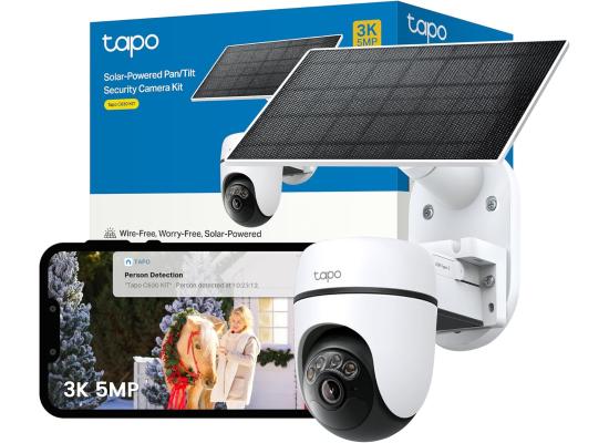 TP-Link Tapo C630 KIT 3K 5MP Solar Security Camera Outdoor Wireless,Security camera,Colour Night Outdoor Camera,360°AI Detection CCTV,IP65,No Hub Required,Alexa,Google Home,Flexible Storage,No Monthly fee