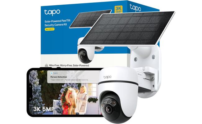 TP-Link Tapo C630 KIT 3K 5MP Solar Security Camera Outdoor Wireless,Security camera,Colour Night Outdoor Camera,360°AI Detection CCTV,IP65,No Hub Required,Alexa,Google Home,Flexible Storage,No Monthly fee