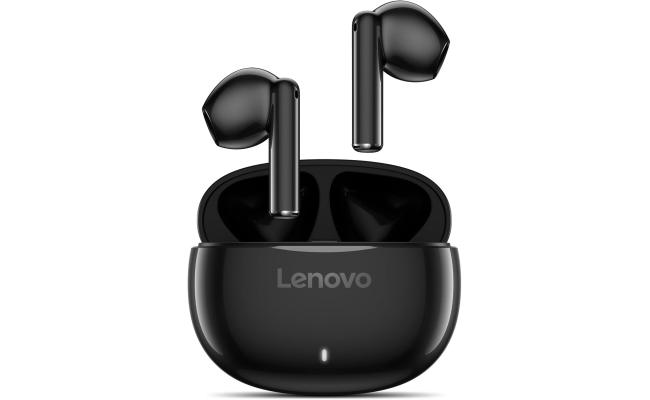 Lenovo E310 True Wireless Stereo Earbuds Bluetooth 5.3 ENC Noise-Cancelling Ear Buds with 13mm Speaker Type-C Charging 20h Battery Life for Music Calls Comfortable Fit Wireless Earbuds - Black