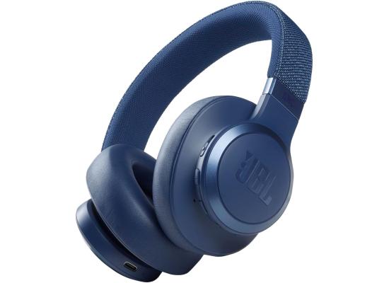 JBL Live 660NC Adaptive Noise Cancelling Over-Ear Bluetooth 5.0 Up to 50H Battery Speed Charge Ambient Aware Voice Assistant integration TalkThru - Blue
