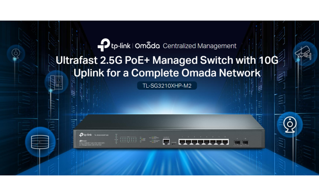 TP-Link TL-SG3210XHP-M2 | Jetstream 8 Port Multi-Gigabit L2+ Managed PoE Switch | 8 PoE+ Port @240W, 2 x 10G SFP+ Slots | 2.5G Bandwidth | Omada SDN Integrated | IPv6