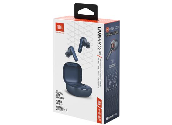 JBL Live Pro 2 TWS In-Ear Headphones, Sound Back in with Smart Ambient, True Adaptive Active Noise Cancellation, Up to 10H Battery Life, Touch Controls, IPX5, Blue