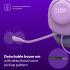 JBL Quantum 100M2 Wired Gaming Headphones, 40mm Dynamic Drivers, Detachable Boom, Directional Microphone Pick-Up Pattern, Fabric-Covered Memory Foam Ear Cushions, 1.2m Cable, Purple