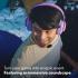 JBL Quantum 100M2 Wired Gaming Headphones, 40mm Dynamic Drivers, Detachable Boom, Directional Microphone Pick-Up Pattern, Fabric-Covered Memory Foam Ear Cushions, 1.2m Cable, Purple