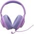 JBL Quantum 100M2 Wired Gaming Headphones, 40mm Dynamic Drivers, Detachable Boom, Directional Microphone Pick-Up Pattern, Fabric-Covered Memory Foam Ear Cushions, 1.2m Cable, Purple