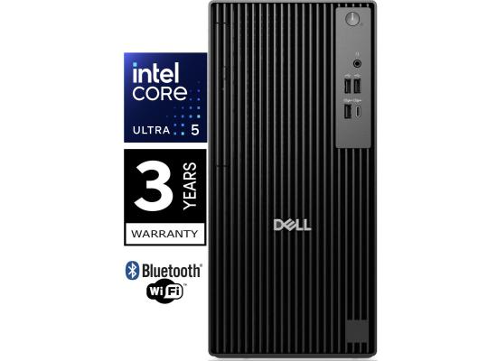 Dell Pro Tower QCT1250 (2025) NEW Intel Core Ultra 5 235 14-Cores Tower w/ Wireless WIFI 6 & Bluetooth & 3 Years Warranty - Black