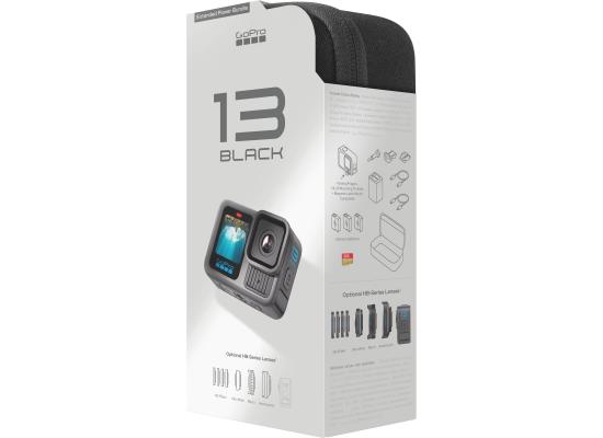 GoPro HERO13 Black Extended Power Bundle - Includes Dual Battery Charger, 3 Enduro Batteries, 64GB SanDisk microSD Card, Camera Case