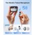 BOYA mini 2-02 (Type-C) Wireless Lavalier Microphones for iPhone 15/16/17 & Android, AI Noise Cancellation, App Control, 30H Battery Life with Charging Case, Lapel Microphone Wireless for Video Recording Vlogging , Silver