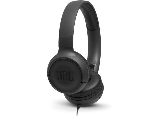 JBL Tune 500 Wired On-Ear Headphones, Deep JBL Pure Bass Sound, 32 mm Drivers, 1-Button Remote/Mic, Foldable Design, Hands-Free Calling, Tangle-Free Flat Cable, Voice Assistant - Black product thumbnail 2